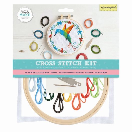 Simply Make Cross Stitch Kit - Hummingbird
